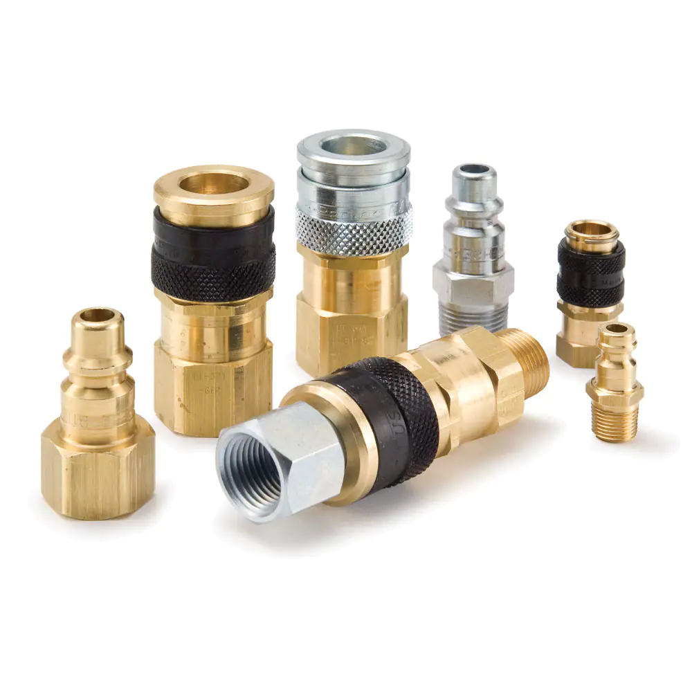 派克HF系列陽接頭 - 工業(yè)互換型，高流量氣動工具快換，推動式連接