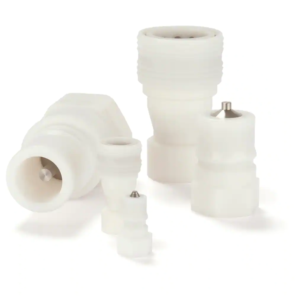 派克70系列快換接頭，使用熱塑材料制造，符合ISO7241-1-B標(biāo)準(zhǔn)結(jié)構(gòu)