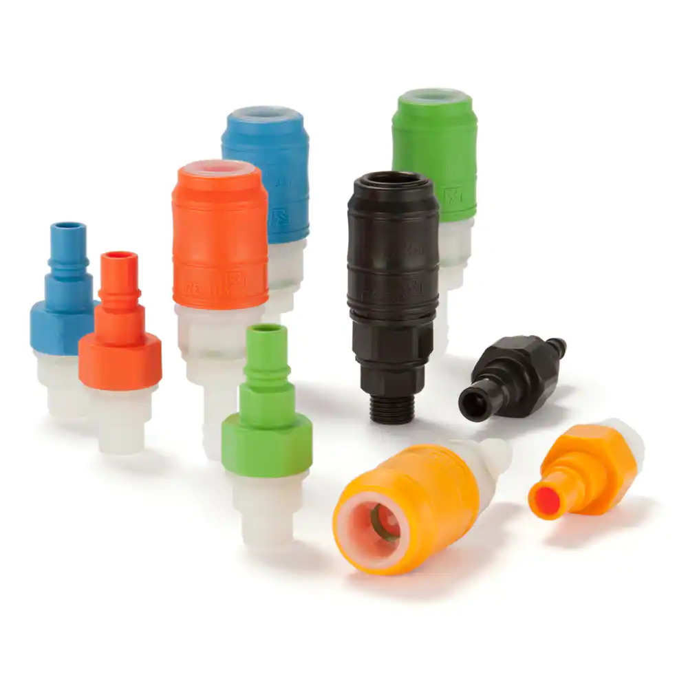 48系列快換接頭，使用熱塑材料，符合派克結(jié)構(gòu)設(shè)計