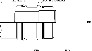口1到口2打開，口3堵塞 插孔堵頭（插裝閥堵頭）